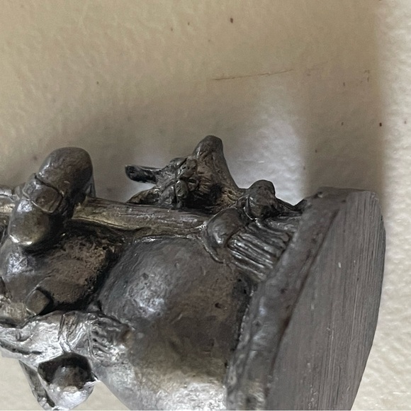 Vintage Michael Ricker Pewter snowman Figurine 1987 - Picture 9 of 14